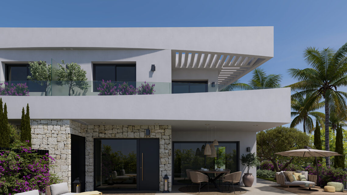 Exklusive Neubauvilla mit Pool, Dachterrasse und mediterranem Flair