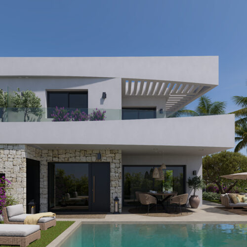 Exklusive Neubauvilla mit Pool, Dachterrasse und mediterranem Flair