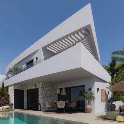 Exklusive Neubauvilla mit Pool, Dachterrasse und mediterranem Flair