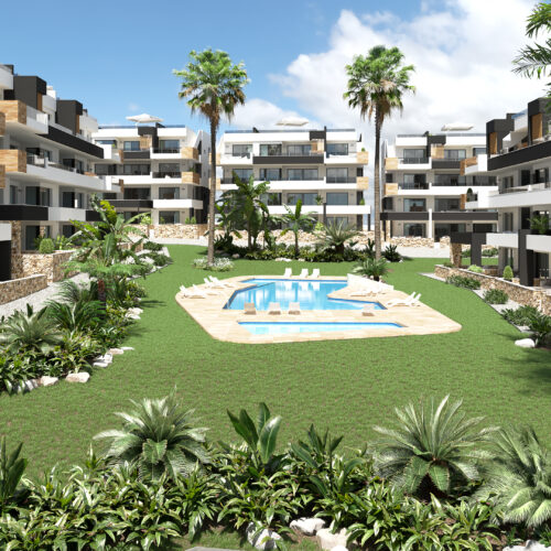 Elegantes Neubauapartment mit Westterrasse in Amanecer XII – Los Altos
