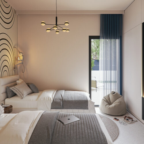 Moderne Design-Villen mit Solarium und Garten