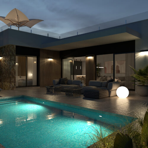 Villa JULIET – Moderne L-förmige Villa mit Privatem Pool und Stilvollem Wohnkomfort in Ciudad Quesada