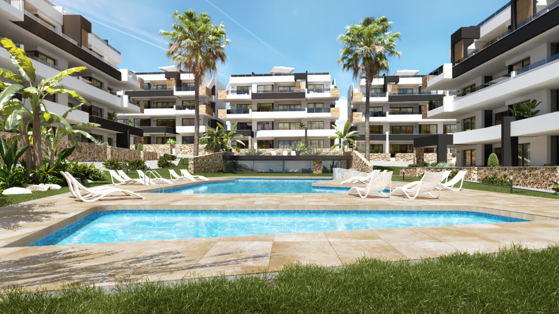 Elegantes Neubauapartment mit Westterrasse in Amanecer XII – Los Altos