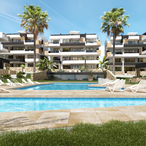 Elegantes Neubauapartment mit Westterrasse in Amanecer XII – Los Altos