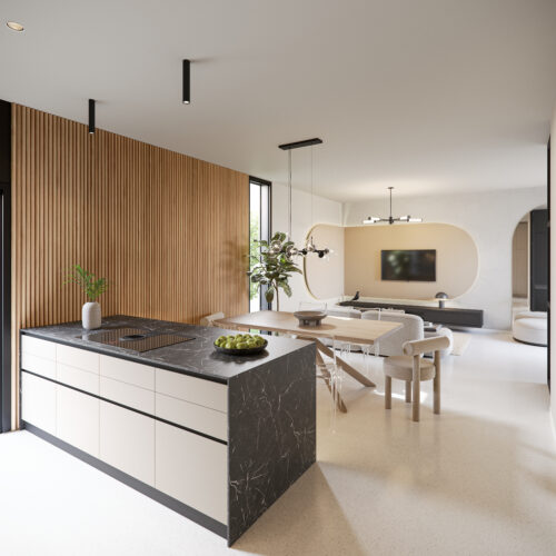 Moderne Design-Villen mit Solarium und Garten