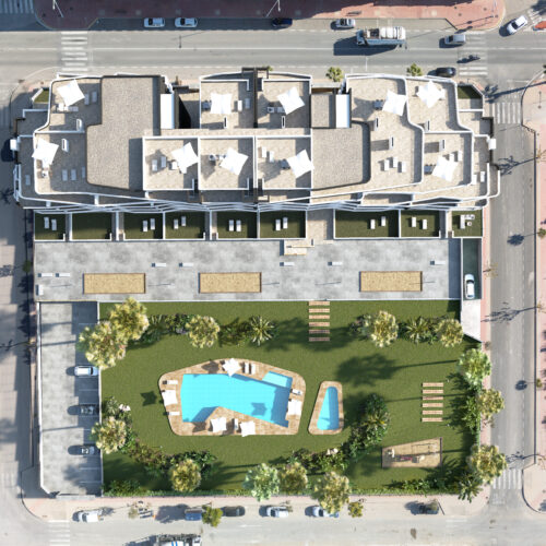 Modernes Neubau-Apartment mit großer Terrasse und Tiefgarage in San Miguel de Salinas