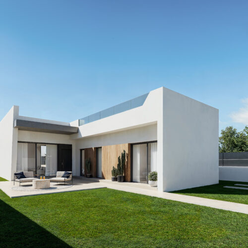 Moderne Design-Villen mit Solarium und Garten