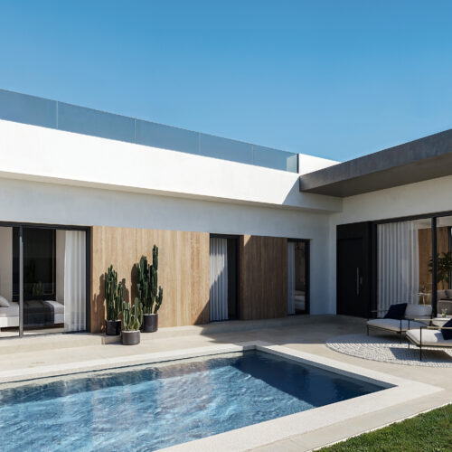 Moderne Design-Villen mit Solarium und Garten