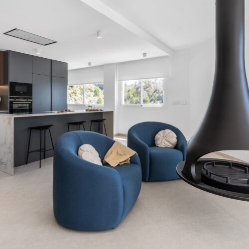 Architektonische Designvilla mit Panorama-Meerblick in Altea