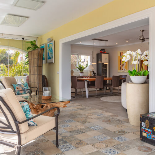 Luxusvilla mit Panorama-Meerblick, Wintergarten & Pool in Bestlage von Jávea