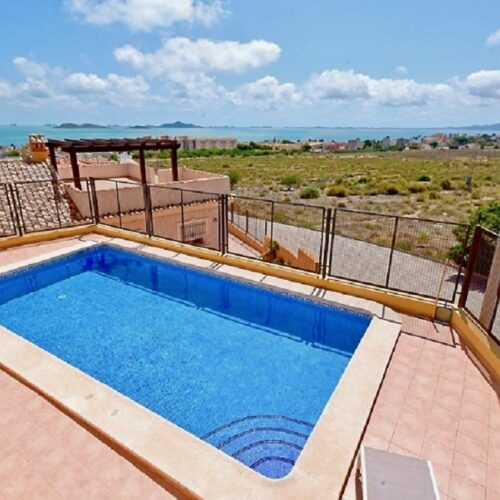 Ferienvilla mit Panoramablick und privatem Pool am Mar Menor