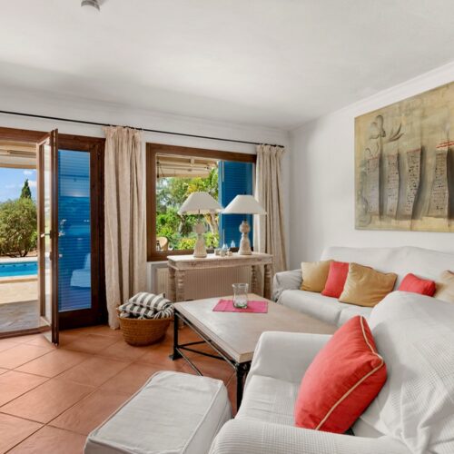 Mediterrane Villa mit Gästeapartment und Meerblick in Cala Santanyí